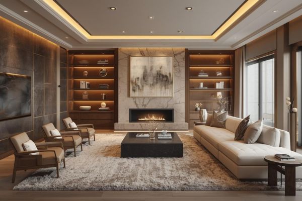 Interior design example — modern minimalist living space